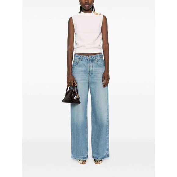 BALMAIN Women's Graphic T-Shirt Women PINK T-Shirts & Tops - Picture 2 of 5